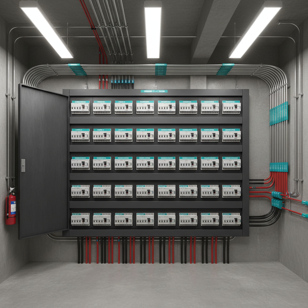 Commercial electrical services - organized electrical panel