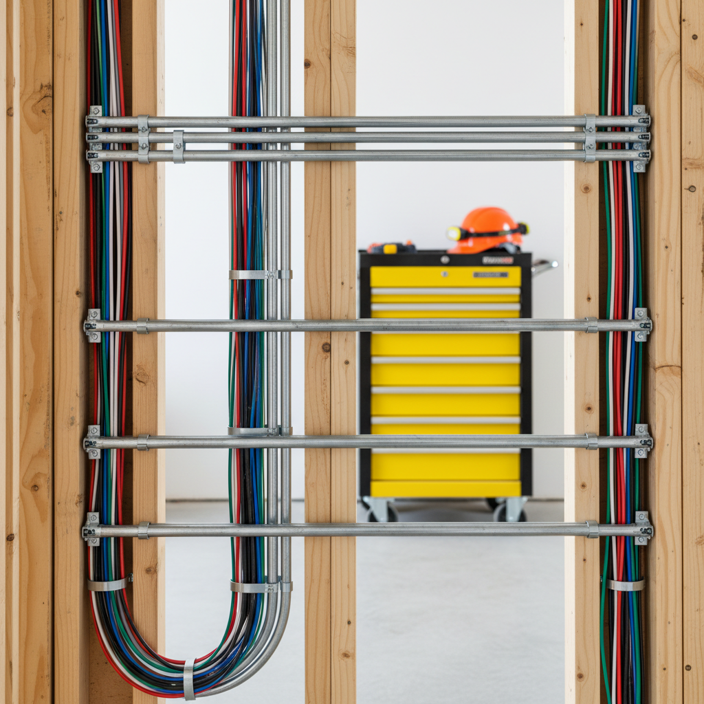 Electrical remodeling - wiring rough-in progress